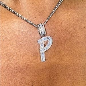 Letter P Bling Necklace